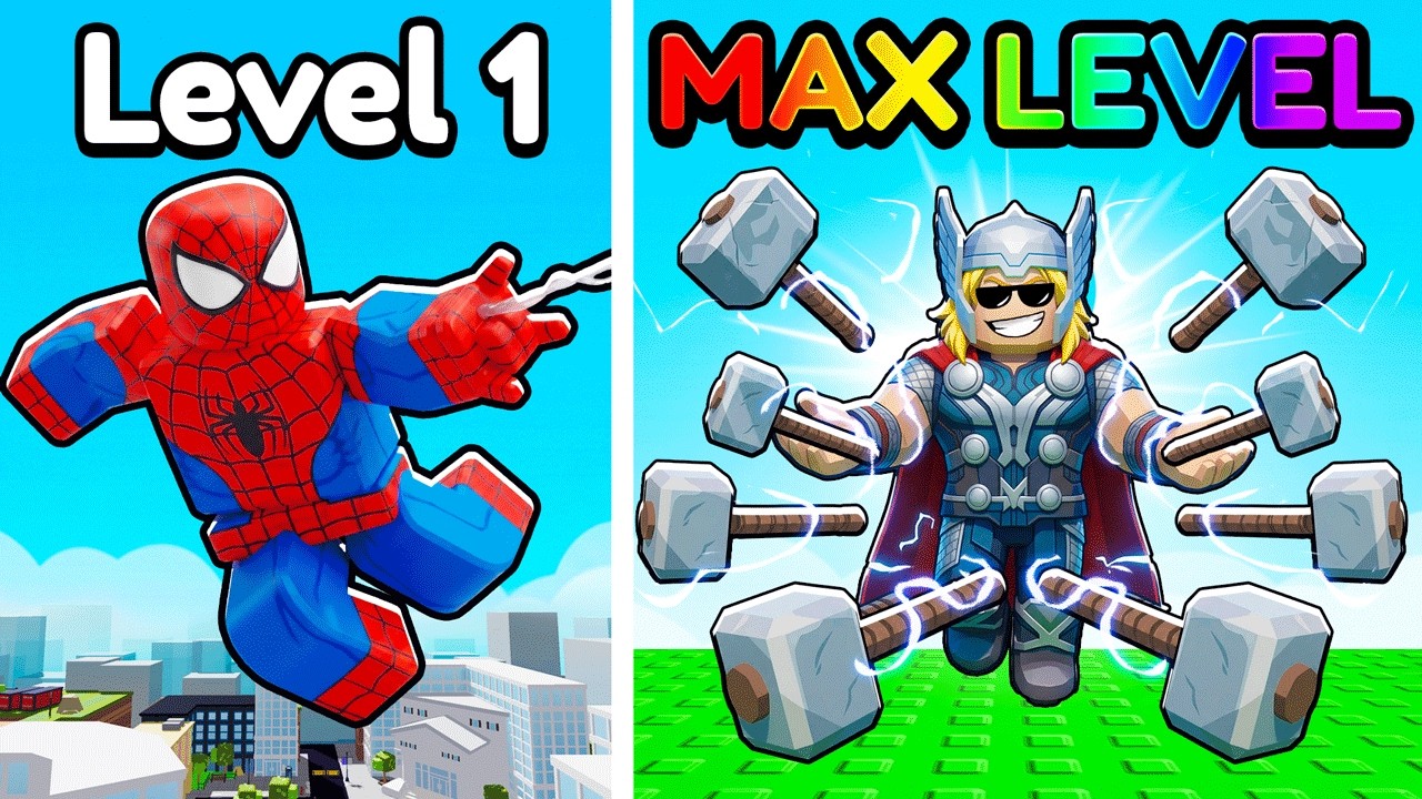 +1 SUPER HERO EVOLUTION in Roblox thumbnail from YouTube