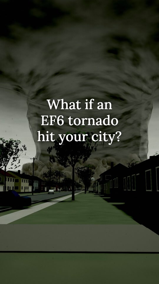 What if an EF6 tornado hit your city? 🌪️ Winds of 319 to 379 mph, heading straight for your street. Plot twist: ther... thumbnail from TikTok