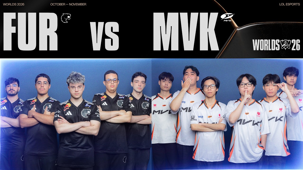 FUR vs MVK | WORLDS 2026 | Play Ins Day 1 thumbnail from YouTube