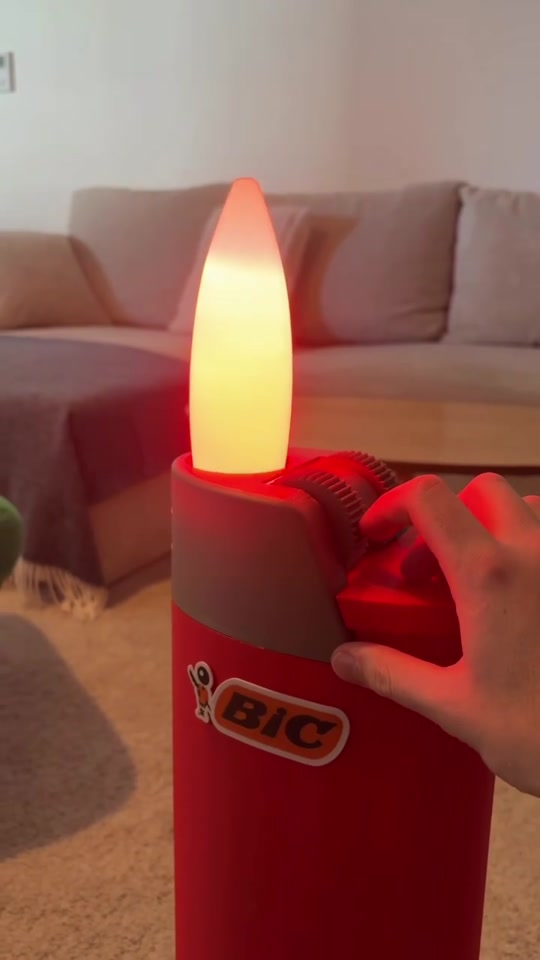 I built a giant BIC lighter lamp entirely from scratch. I 3D-modeled and 3D-printed the whole thing, then added elect... thumbnail from TikTok