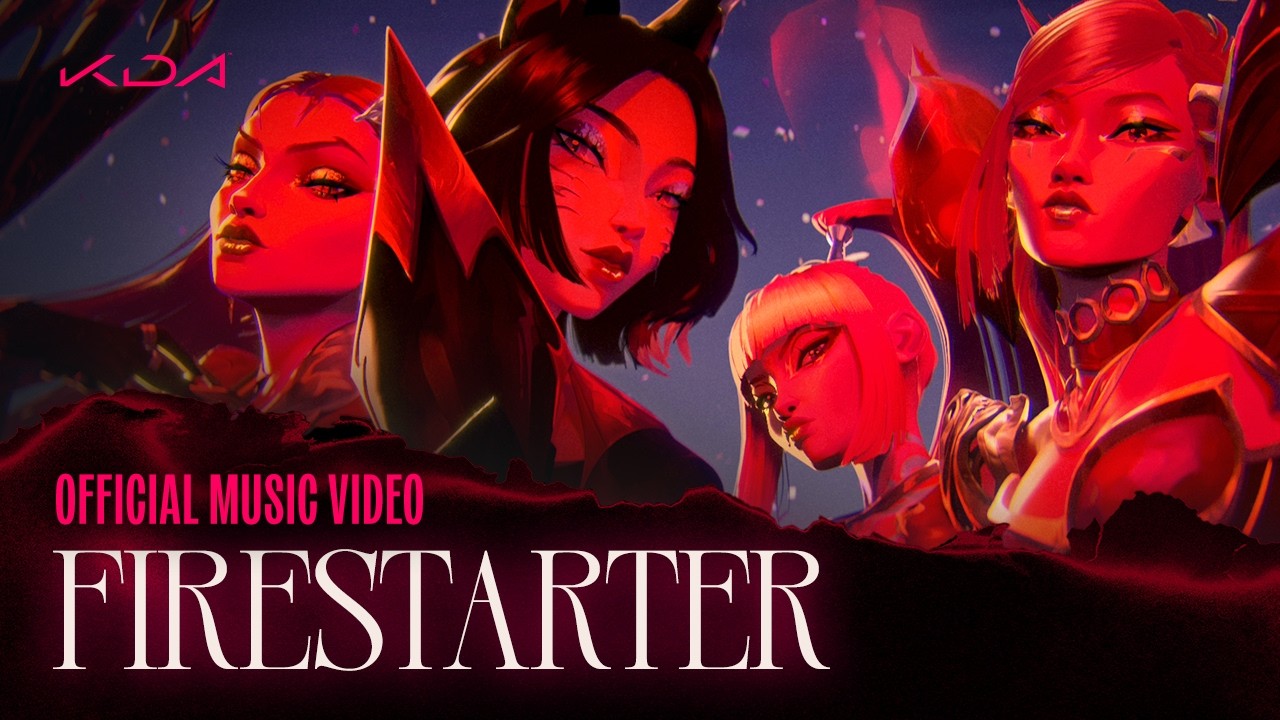 K/DA - FIRESTARTER ft. MIYEON and SOYEON of i-dle, Sophie Powers, Mimi Webb (Official Music Video) thumbnail from YouTube