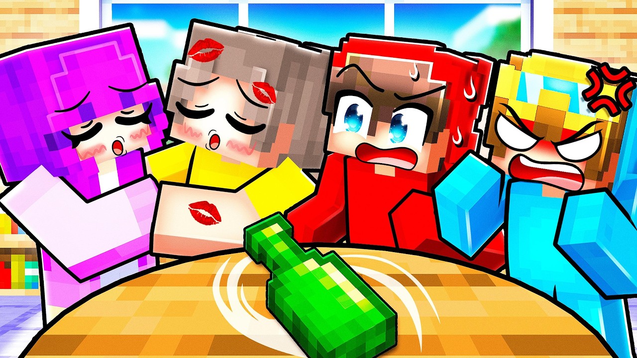 SPIN THE BOTTLE = KISS in Minecraft.. thumbnail from YouTube