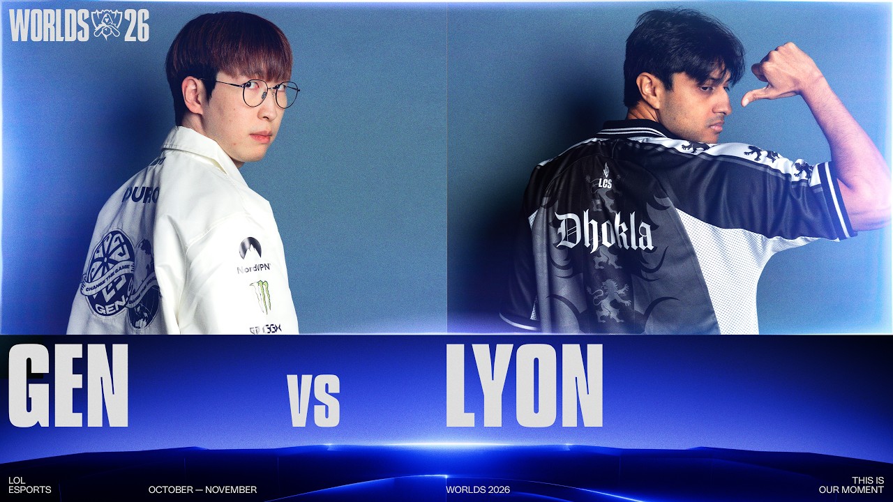 LYON vs. GEN | WORLDS 2026 | Swiss Stage Day 3 thumbnail from YouTube
