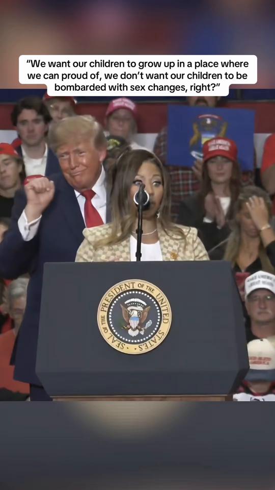 Nicki Minaj speech at the Trump Rally in Michigan today thumbnail from TikTok