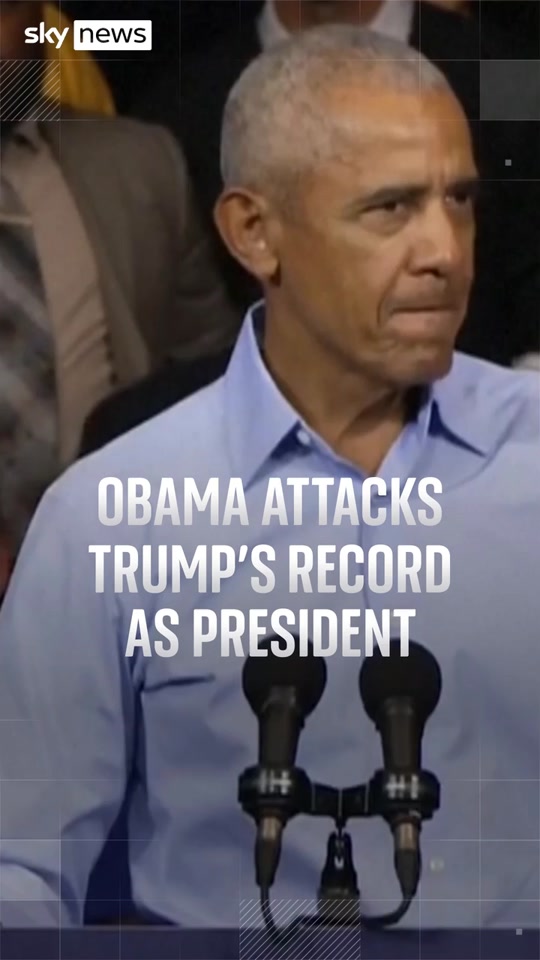 Barack Obama was speaking in support of Democratic candidates at a campaign rally in Ohio ahead of the midterm electi... thumbnail from TikTok