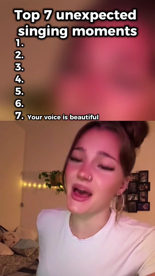 Top 7 unexpected singing moments thumbnail from TikTok