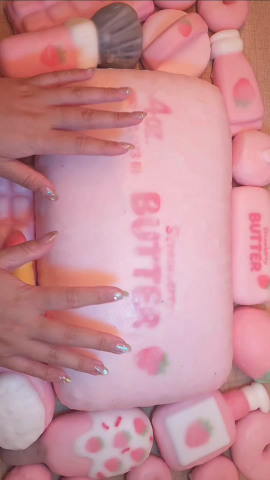 This GIANT Strawberry Butter Is SO CRUNCHY 🧈💥 Wax Cracking ASMR thumbnail from TikTok