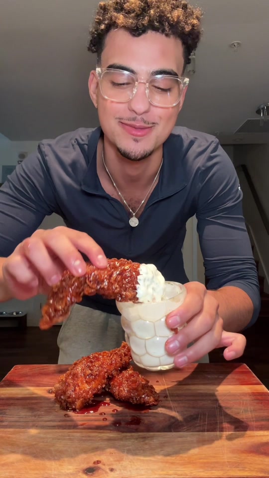 Honey Chipotle Cornflake Chicken 🍯🔥 Recipe👇🏽 Pickle-brined, cornflake-crusted, and dripping in honey chipotle. I ... thumbnail from TikTok